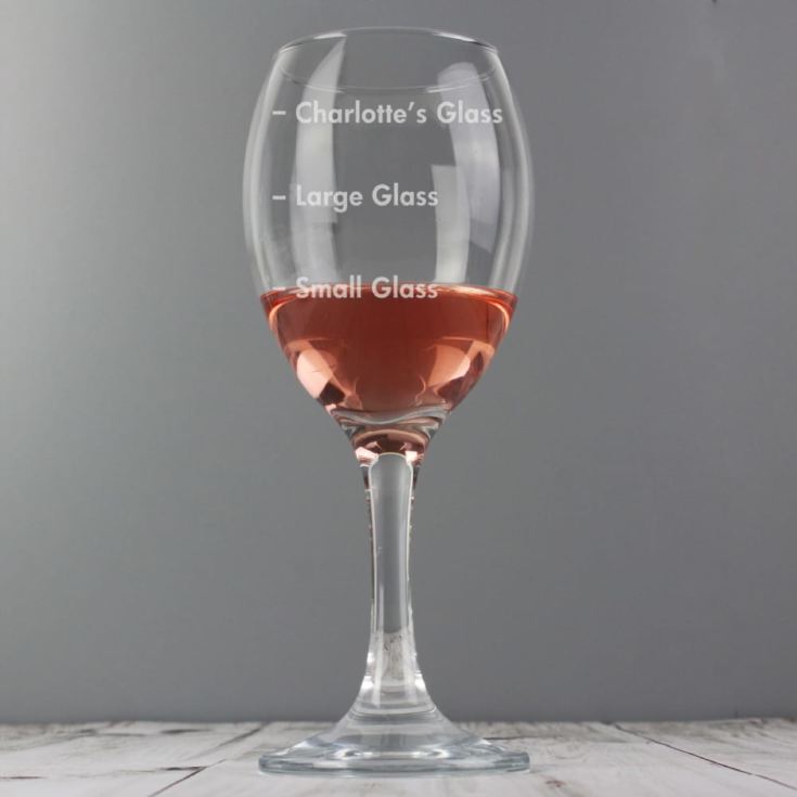 Personalised Measures Wine Glass product image