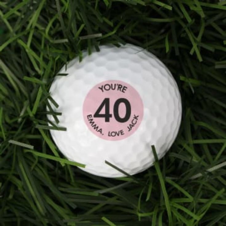 Personalised Pink Age Golf Ball product image