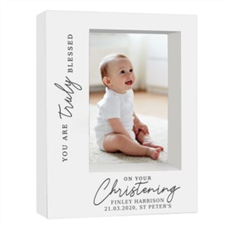 Personalised "Truly Blessed" Christening Photo Frame product image