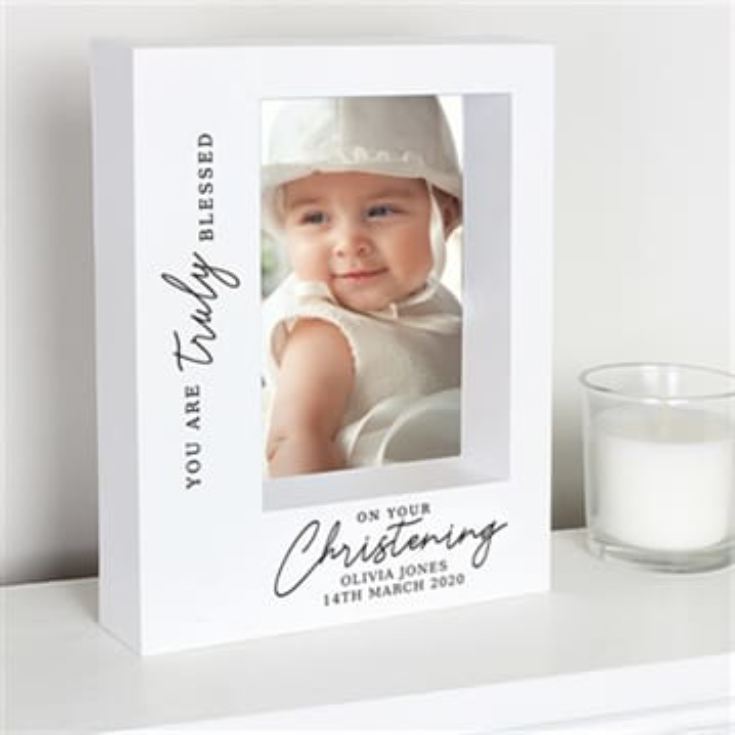 Personalised "Truly Blessed" Christening Photo Frame product image