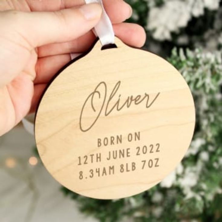 Personalised Wood Christmas Decoration product image