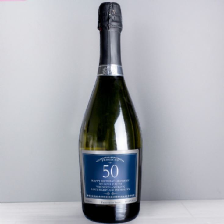Personalised 50th Birthday Bottle of Prosecco product image