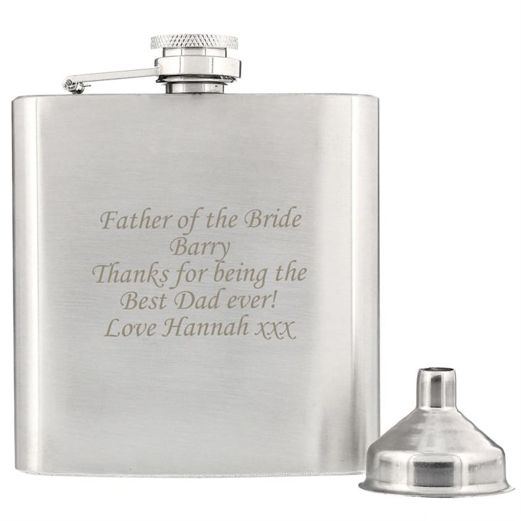 Personalised Stainless Steel Hip Flask product image