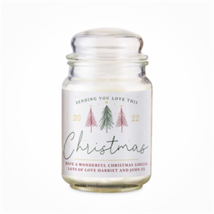 Large Personalised Sending You Love Christmas Scented Jar Candle product image