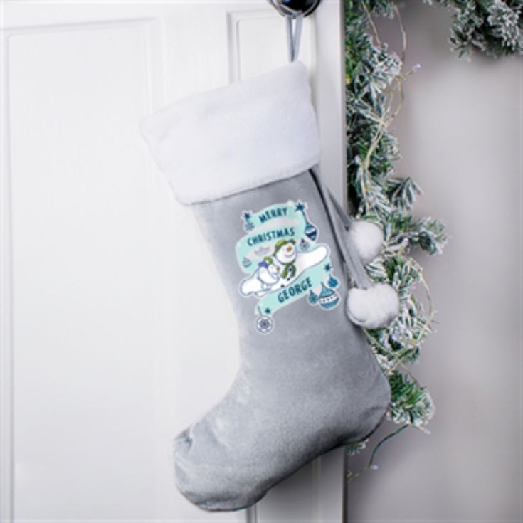 Personalised The Snowman and the Snowdog Luxury Christmas Stocking product image