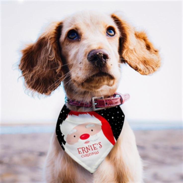 Personalised Santa Dog Bandana product image