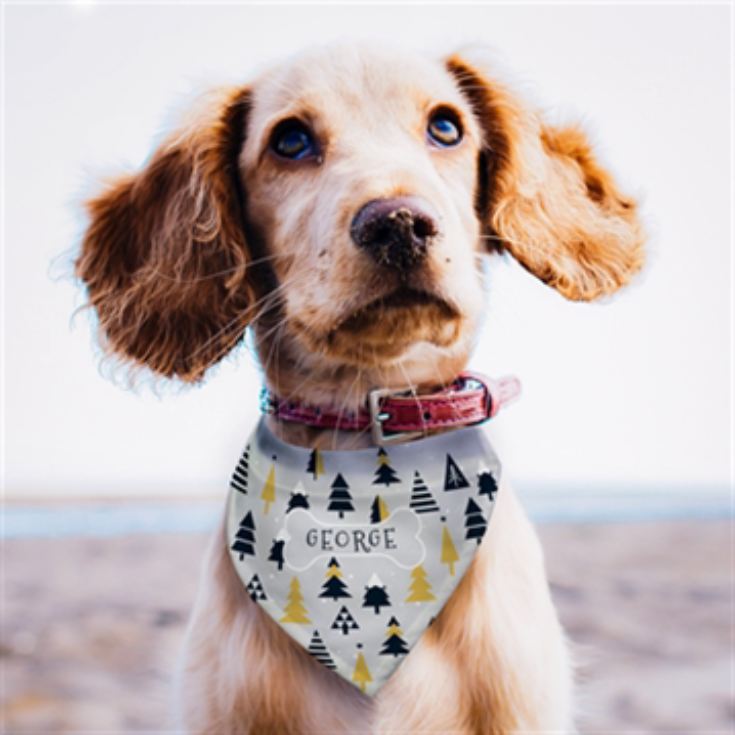 Personalised Christmas Tree Dog Bandana product image