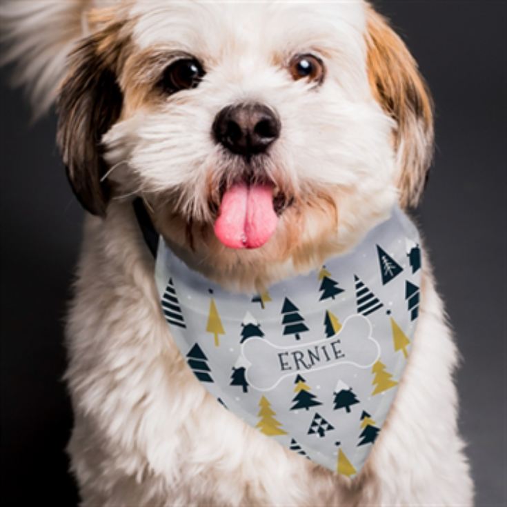 Personalised Christmas Tree Dog Bandana product image