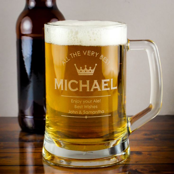 Personalised Your Name Beer Glass Tankard product image