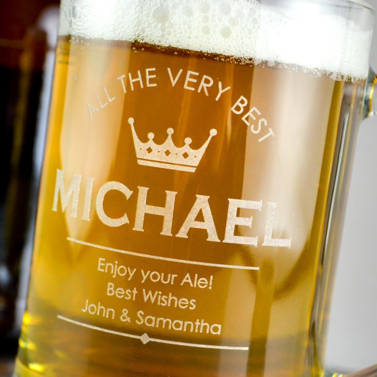 Personalised Your Name Beer Glass Tankard product image