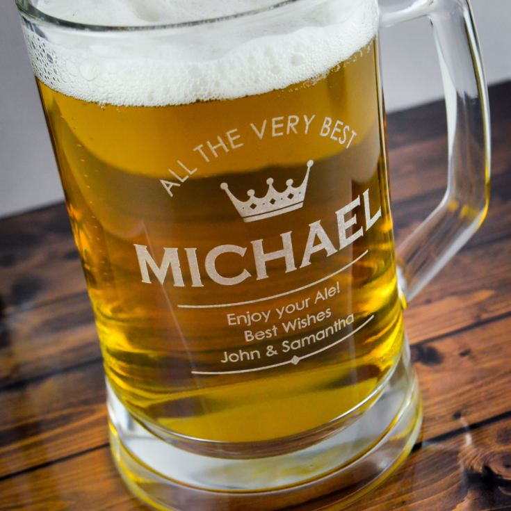 Personalised Your Name Beer Glass Tankard product image