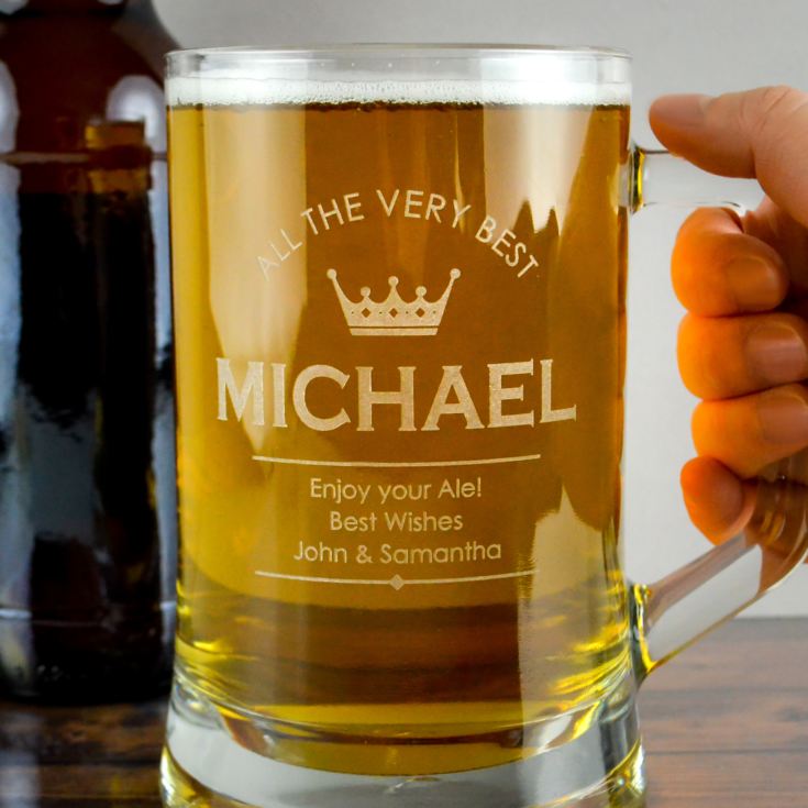 Personalised Your Name Beer Glass Tankard product image