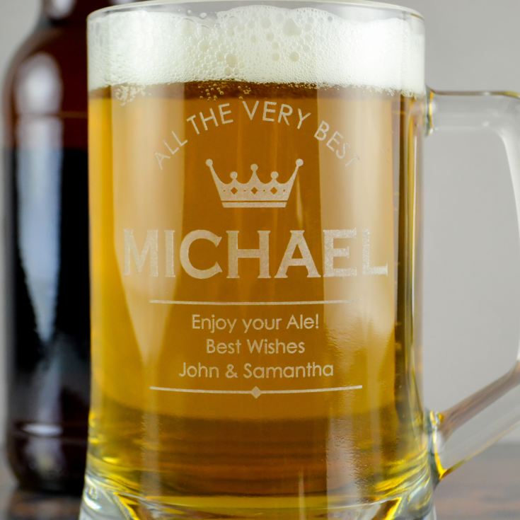 Personalised Your Name Beer Glass Tankard product image