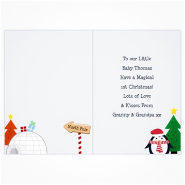 Personalised Christmas Penguin Christmas Card product image