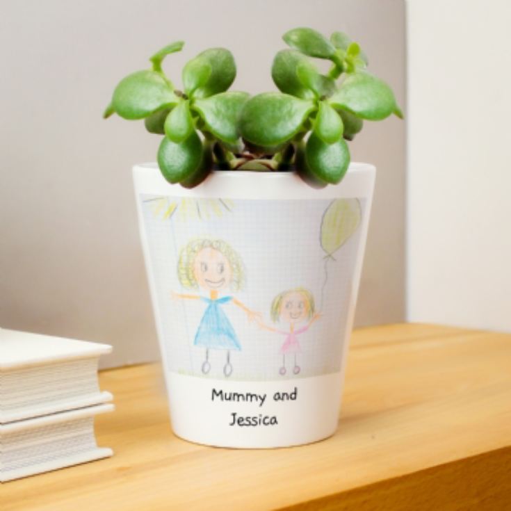 Personalised Childrens Drawing Plant Pot product image