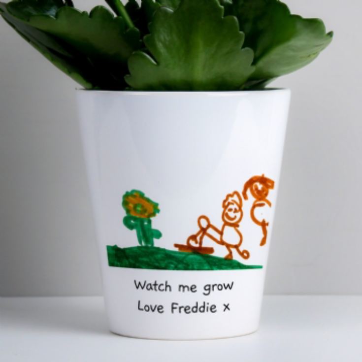 Personalised Childrens Drawing Plant Pot product image