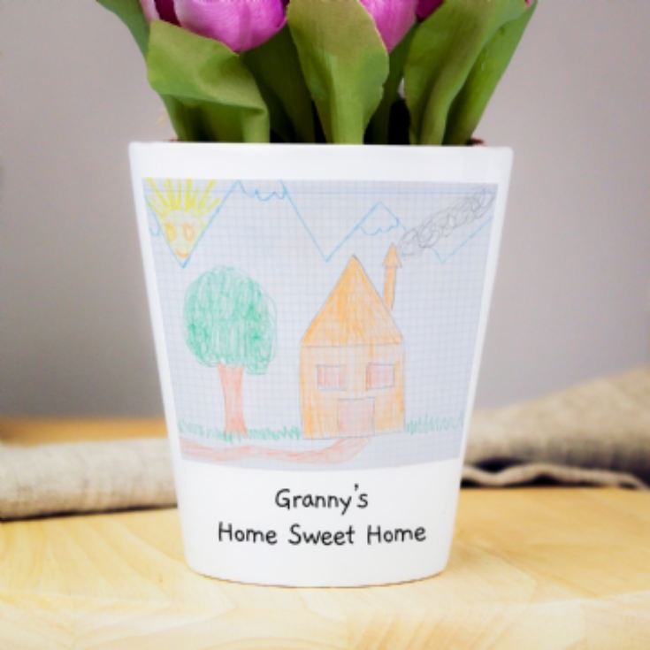 Personalised Childrens Drawing Plant Pot product image