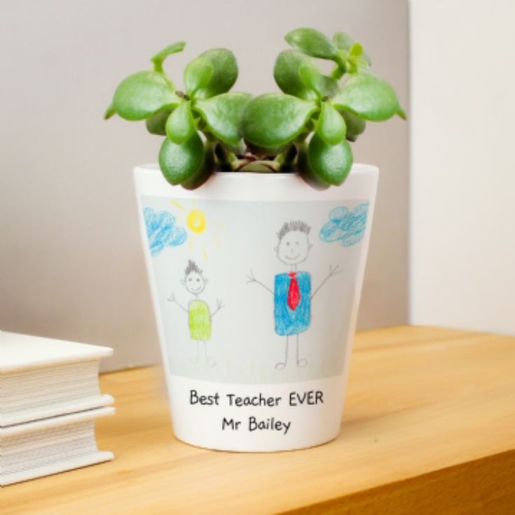 Personalised Childrens Drawing Plant Pot product image