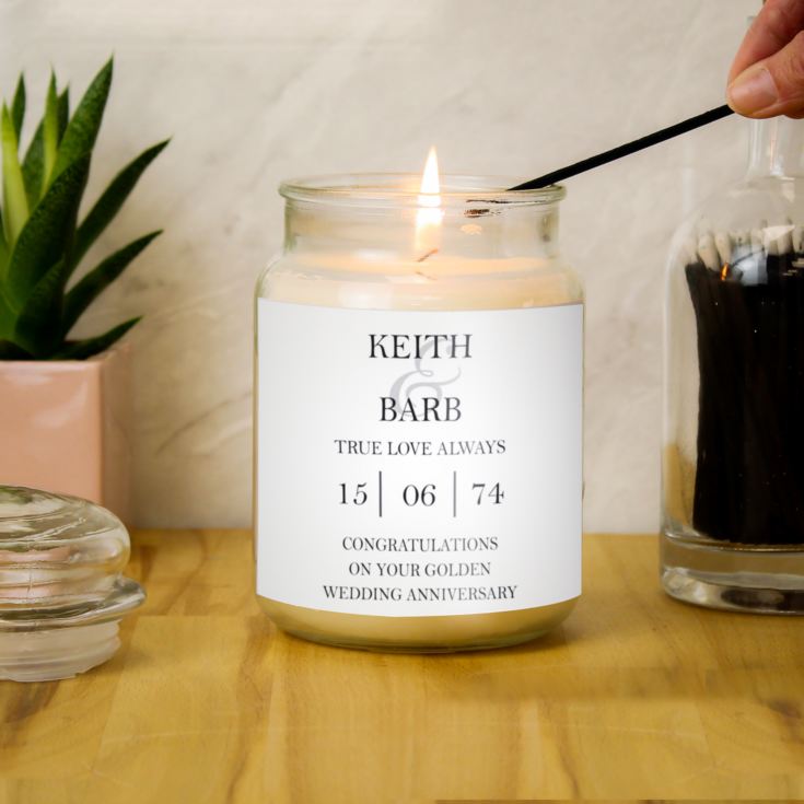 Personalised Couples Large Scented Jar Candle product image