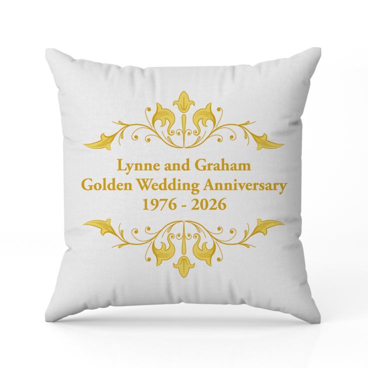 Personalised Golden Anniversary Cushion product image