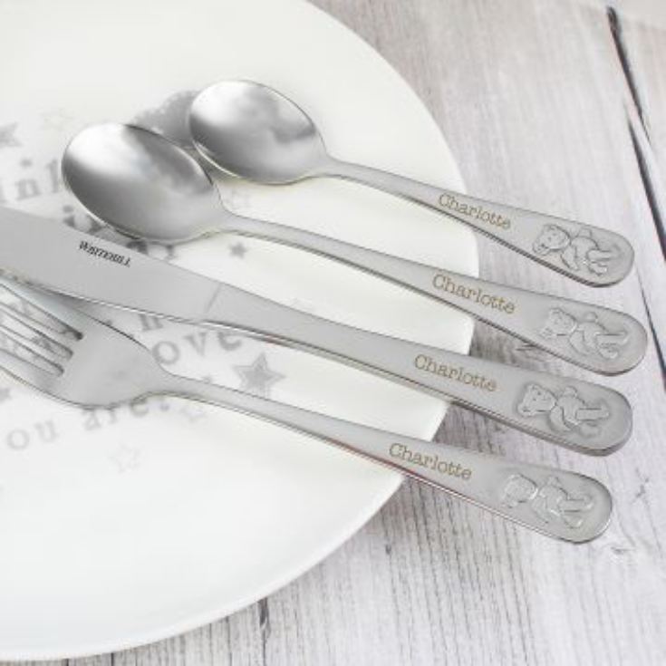 Personalised Teddy Cutlery Set product image