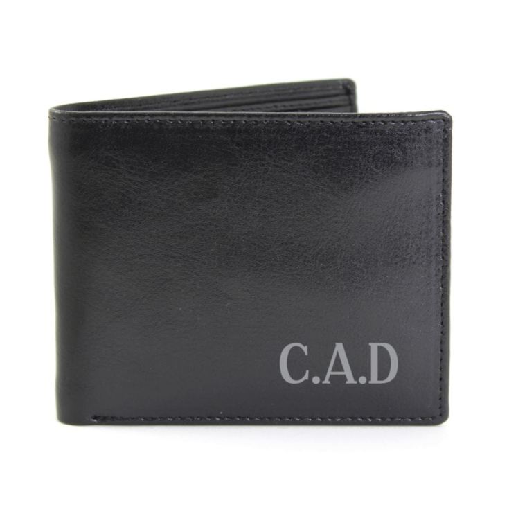 Personalised Black Leather Wallet product image