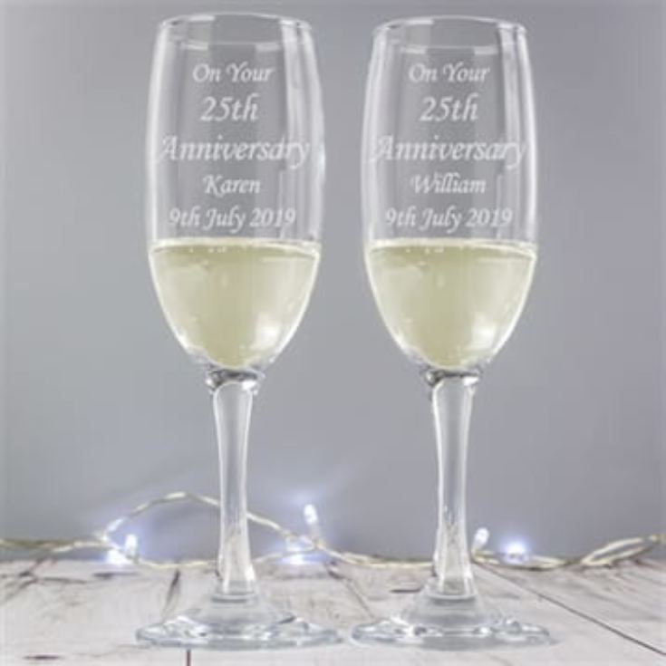 Personalised Celebration Champagne Flutes product image