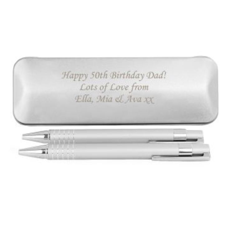 Personalised Pen Set With Engraved Box product image
