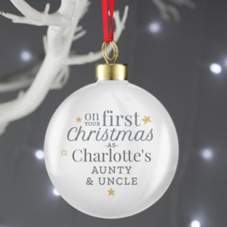 Personalised 'First Christmas as' Bauble product image
