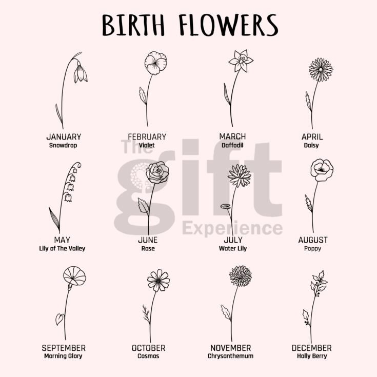 Birth Flower Necklace with Birthstone product image