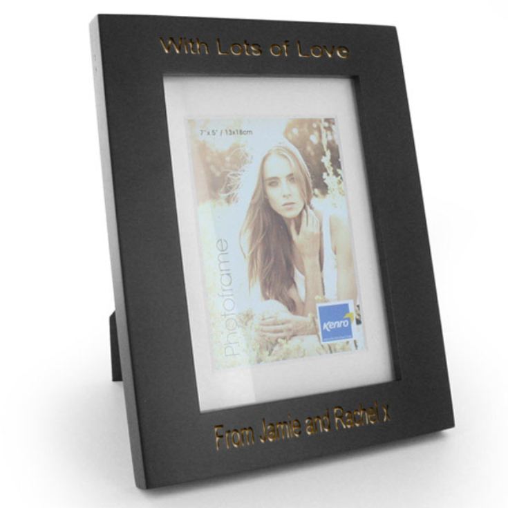 Engraved Black Wood Photo Frame product image