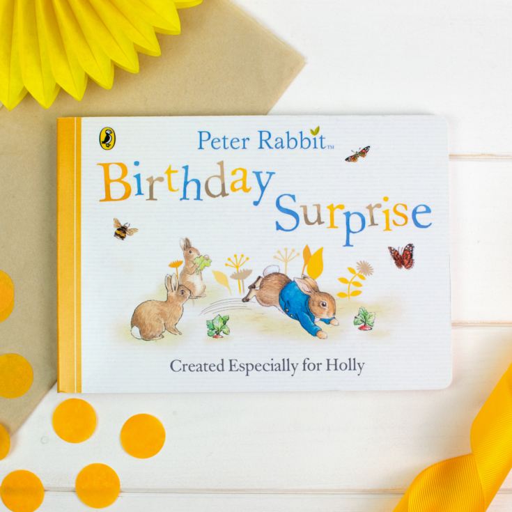 Personalised Peter Rabbit 'Birthday Surprise' Board Book product image