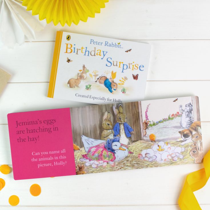 Personalised Peter Rabbit 'Birthday Surprise' Board Book product image