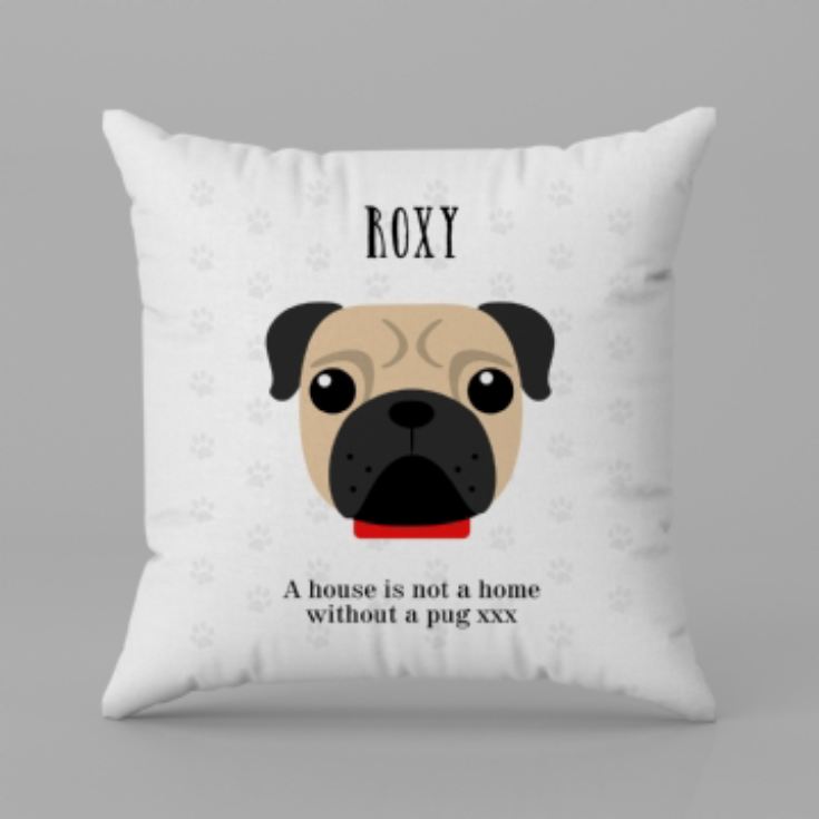 Personalised Pug Dog Cushion product image