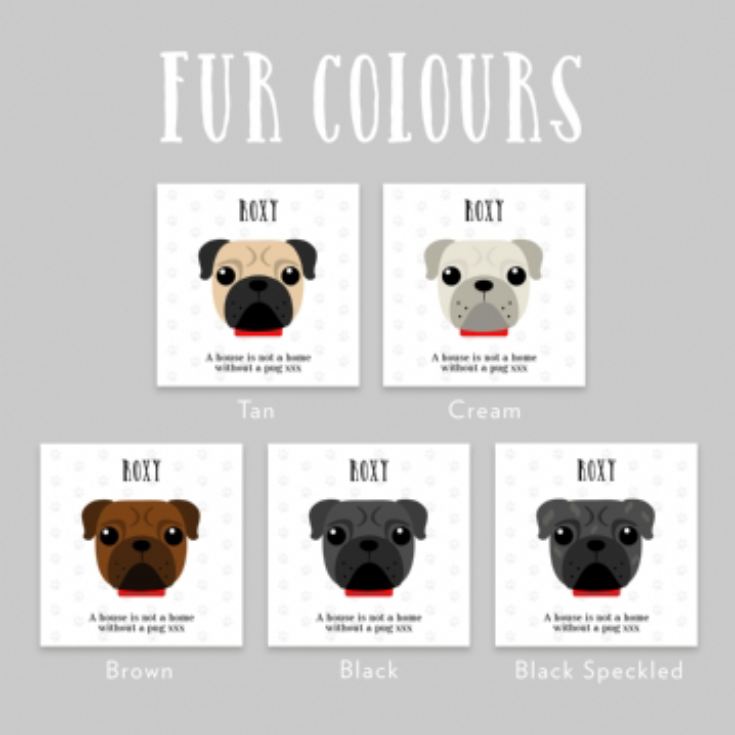 Personalised Pug Dog Cushion product image