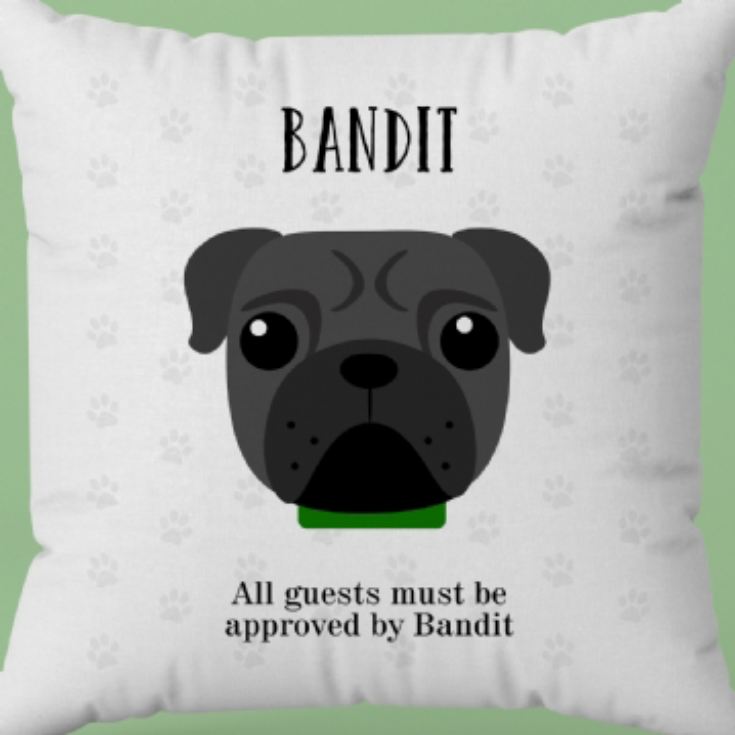 Personalised Pug Dog Cushion product image