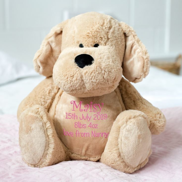 Baby Girl Embroidered Cuddly Puppy Dog product image