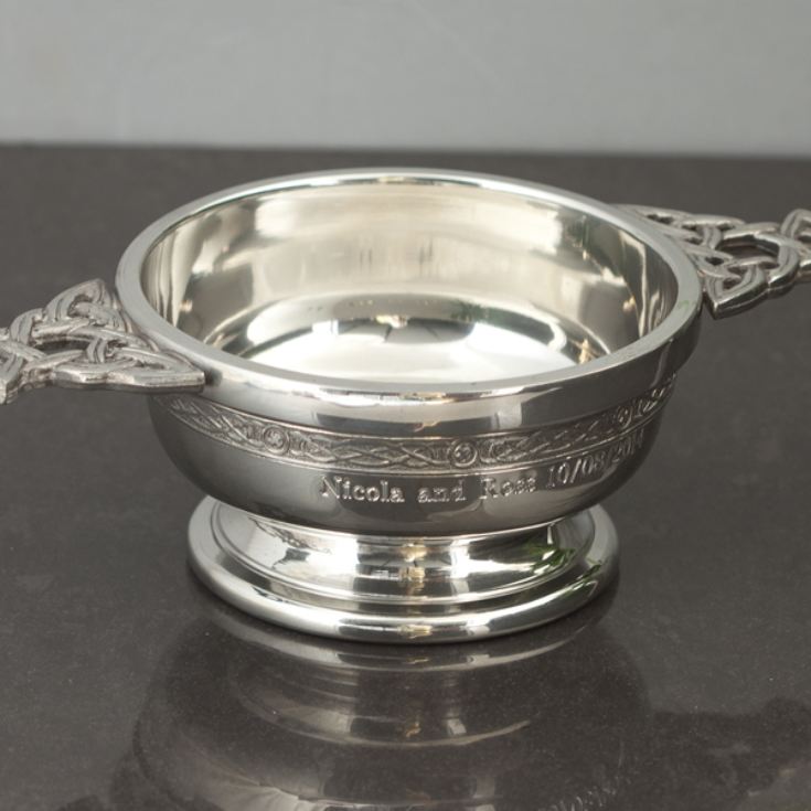 Personalised Pewter Quaich Bowl The Gift Experience