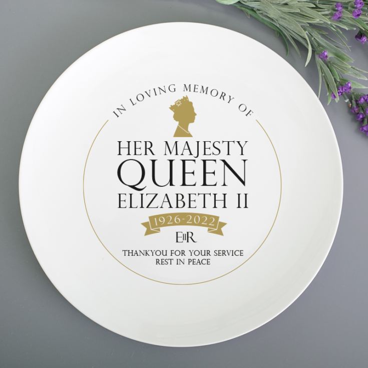Personalised Queen Elizabeth II Memorial Plate product image