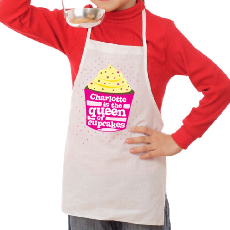 Personalised Queen Of Cupcakes Children's Apron product image