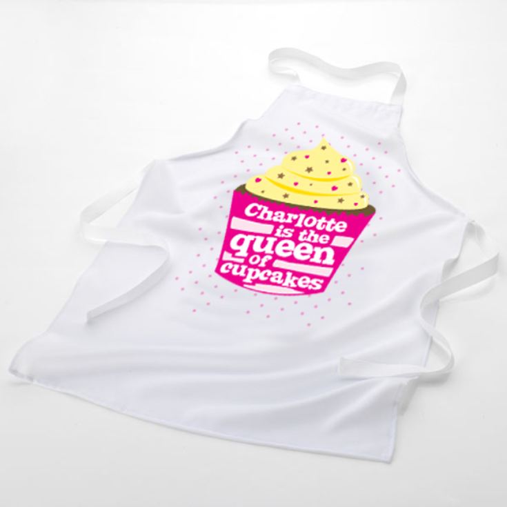 Personalised Queen Of Cupcakes Children's Apron product image