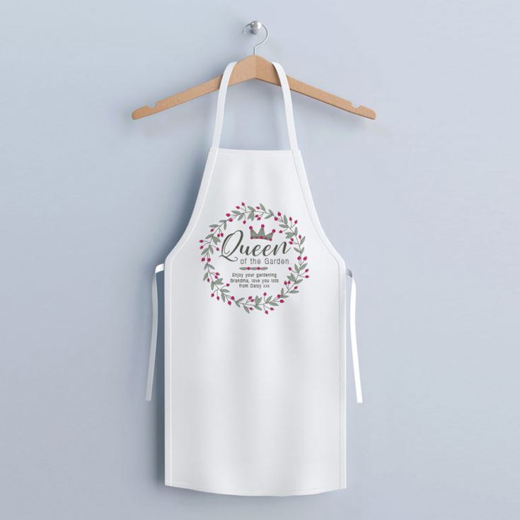 Personalised Queen Of The Garden Apron product image