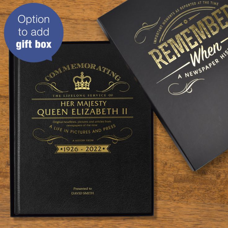 Queen Elizabeth Memorial Newspaper Book - A Life in Pictures & Press product image