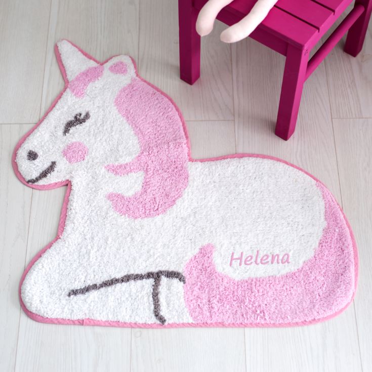 Personalised Embroidered Betty The Unicorn Rug product image