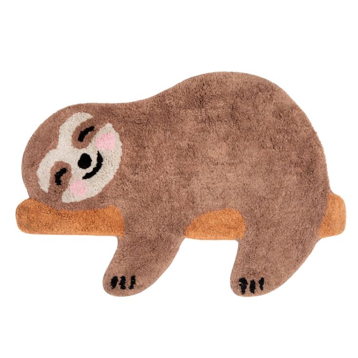 Personalised Embroidered Happy Sloth Chill Zone Rug product image