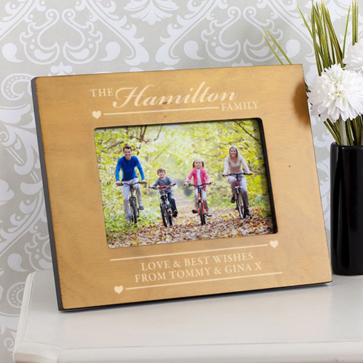 Personalised Wooden Family Photo Frame The Gift Experience