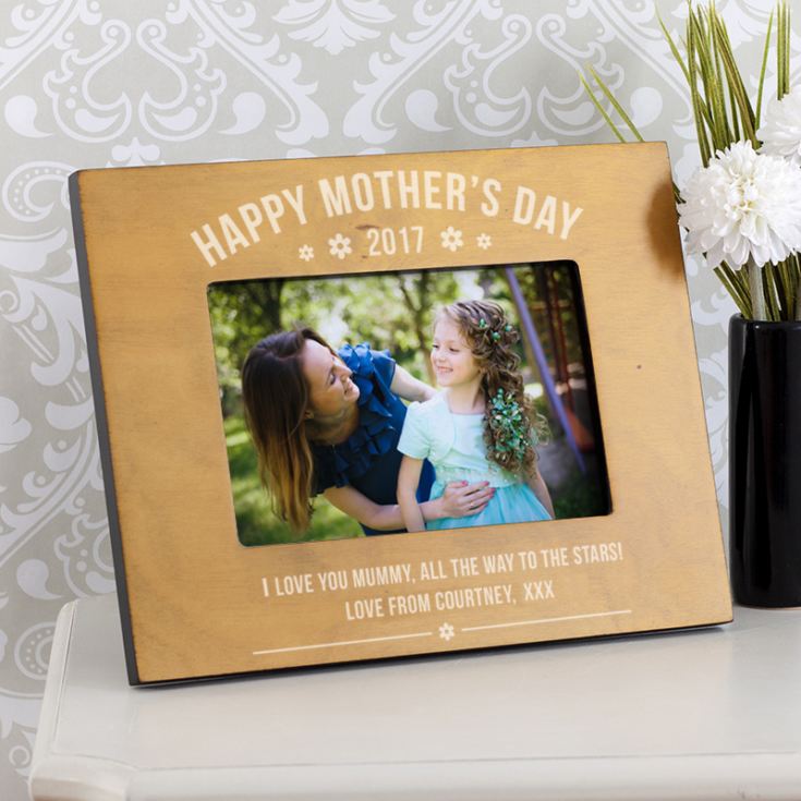 Personalised Mother's Day Wooden Photo Frame The Gift