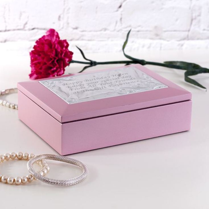 Personalised Pink Oxford Jewellery Box The Gift Experience