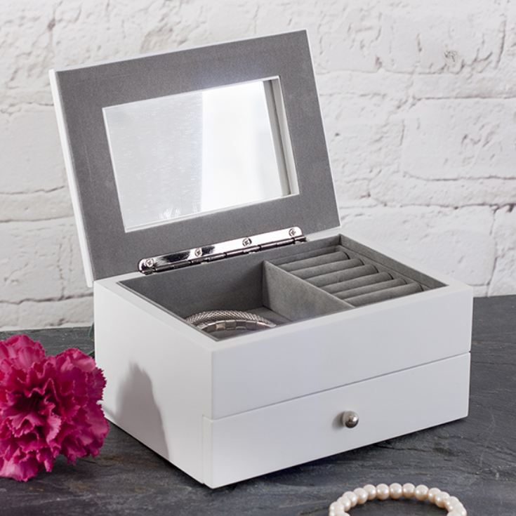 Personalised White Cambridge Jewellery Box The Gift Experience