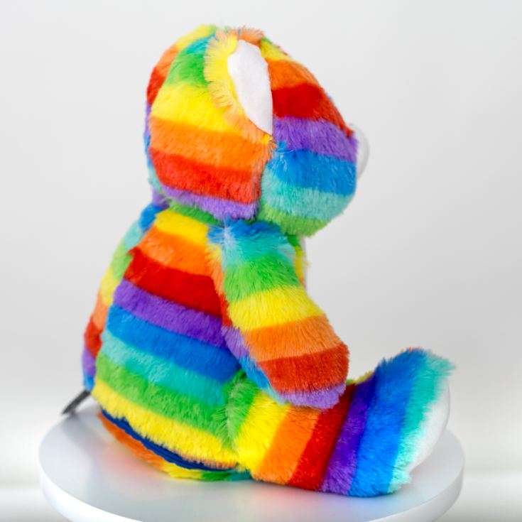 Personalised Embroidered Rainbow Bear Soft Toy product image